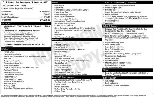 2022 Chevrolet Traverse LT Leather