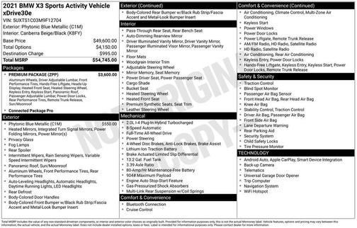 2021 BMW X3 PHEV xDrive30e