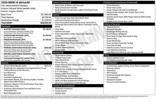 2026 BMW i4 Gran Coupe eDrive40