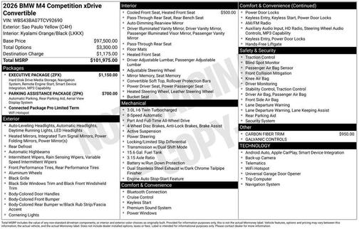 2026 BMW M4 Competition xDrive