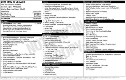 2026 BMW X3 30 xDrive