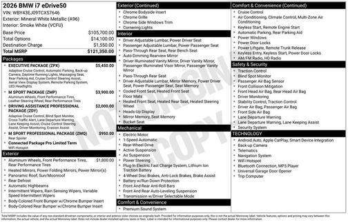 2026 BMW i7 eDrive50