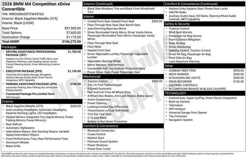2026 BMW M4 Competition xDrive