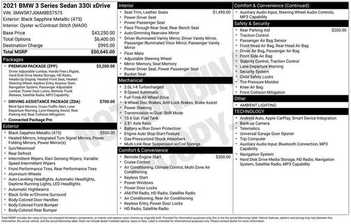 Black Sapphire Metallic 2021 BMW 330 xDrive