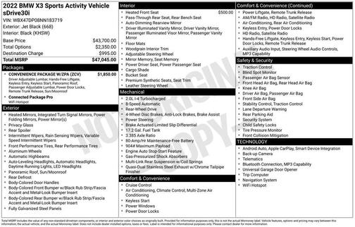 2022 BMW X3 sDrive30i