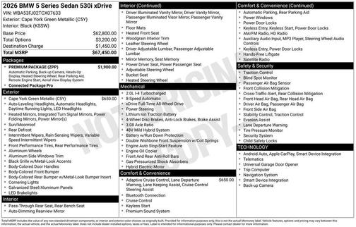 Cape York Green Metallic 2026 BMW 530 xDrive