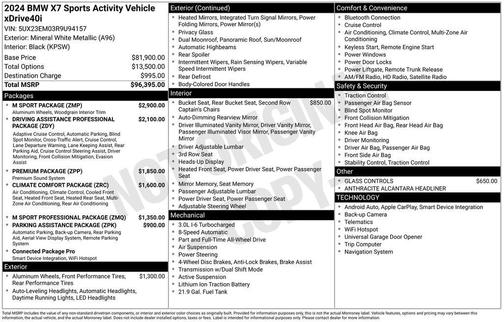 2024 BMW X7 xDrive40i
