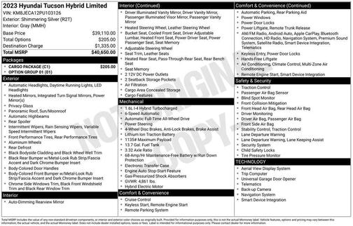 2023 Hyundai TUCSON Hybrid Limited