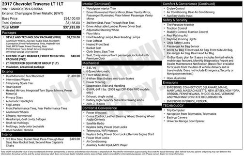 2017 Chevrolet Traverse 1LT