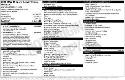 2021 BMW X1 xDrive28i