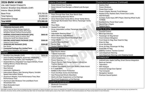 2026 BMW i4 Gran Coupe M60