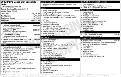 2026 BMW 228 Gran Coupe i