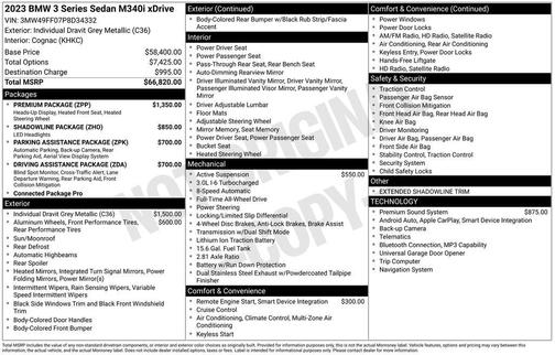 Gray Metallic 2023 BMW M340 i xDrive