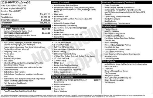 2026 BMW X3 30 xDrive