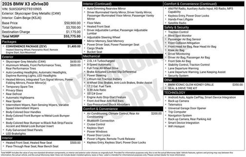 2026 BMW X3 30 xDrive