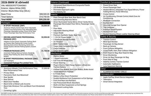 2026 BMW iX xDrive60