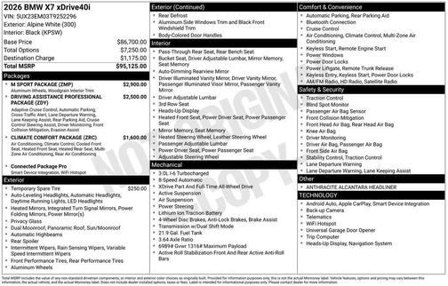 2026 BMW X7 xDrive40i