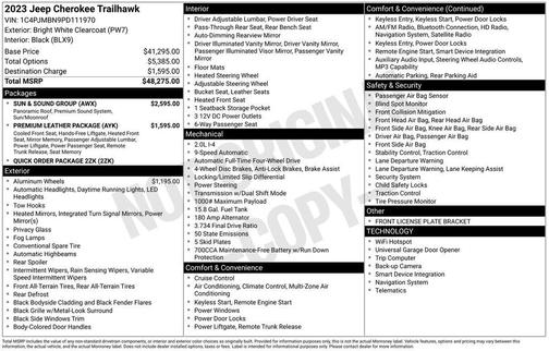 2023 Jeep Cherokee Trailhawk