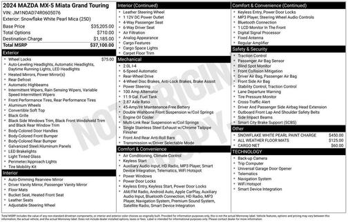 2024 Mazda MX-5 Miata Grand Touring