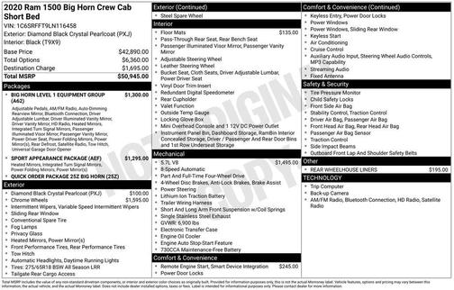 2020 RAM 1500 Big Horn/Lone Star