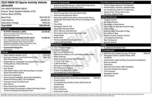 2022 BMW X3 xDrive30i
