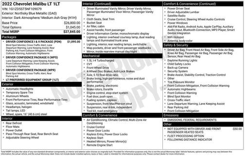 2022 Chevrolet Malibu FWD LT