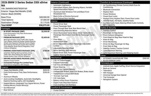 2026 BMW 330 xDrive NA