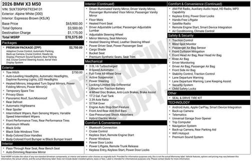 2026 BMW X3 M50 xDrive