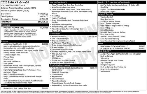 2026 BMW X3 30 xDrive