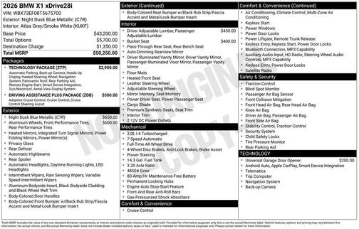 Blue 2026 BMW X1 xDrive28i