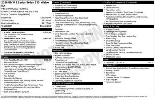2026 BMW 330 xDrive NA