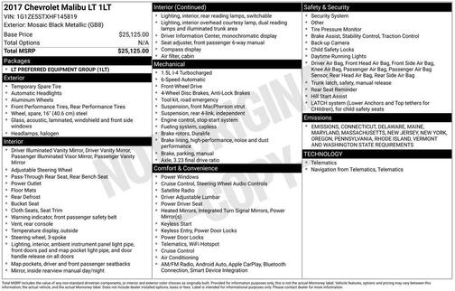 2017 Chevrolet Malibu 1LT