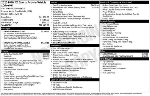 2020 BMW X5 xDrive40i