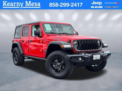 Firecracker Red Clearcoat 2025 Jeep Wrangler 4xe Willys
