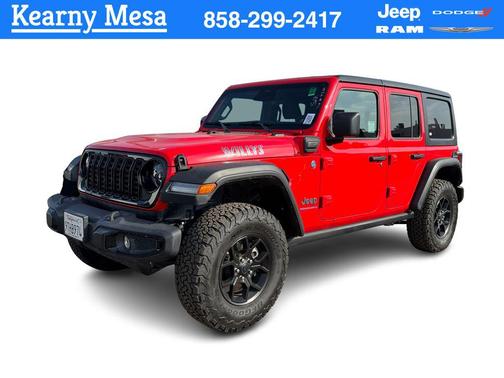 Firecracker Red Clearcoat 2025 Jeep Wrangler 4xe Willys