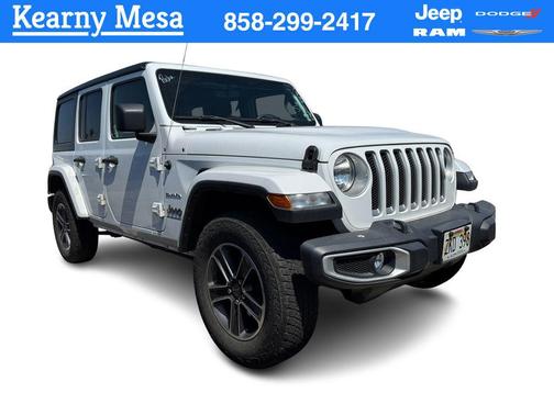 Bright White Clearcoat 2023 Jeep Wrangler 4-Door Sahara 4x4