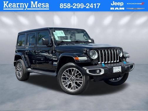 Black Clearcoat 2023 Jeep Wrangler 4xe Sahara