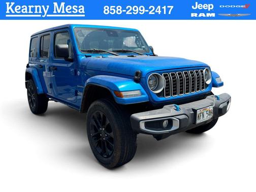 Hydro Blue Pearlcoat 2024 Jeep Wrangler 4xe Sahara