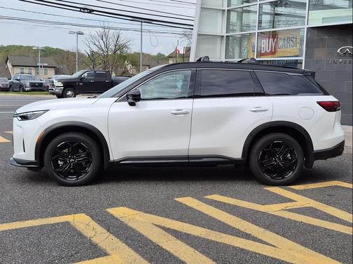 Radiant White/Black Obsidian 2026 INFINITI QX60 SPORT AWD