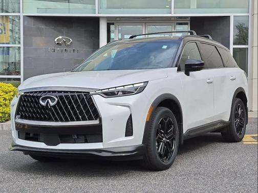 Radiant White/Black Obsidian 2026 INFINITI QX60 SPORT AWD
