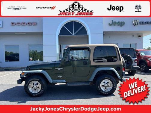 Green 1997 Jeep Wrangler Sport