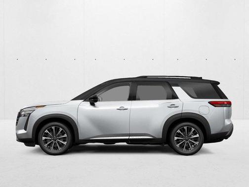 Everest White Pearl Tricoat/Super Black 2026 Nissan Pathfinder Platinum