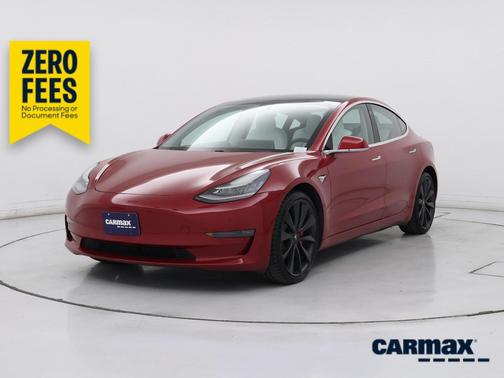 Red 2020 Tesla Model 3 Performance