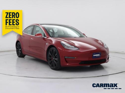 Red 2020 Tesla Model 3 Performance