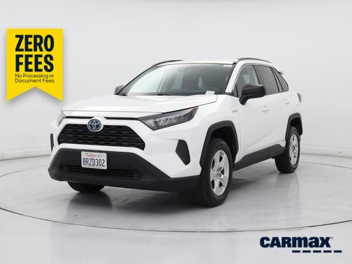 White 2021 Toyota RAV4 Hybrid LE