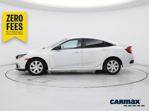 White 2021 Honda Civic LX