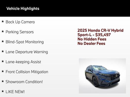 Canyon River Blue Metallic 2025 Honda CR-V Hybrid Sport FWD
