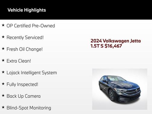Deep Black Pearl 2024 Volkswagen Jetta 1.5T S