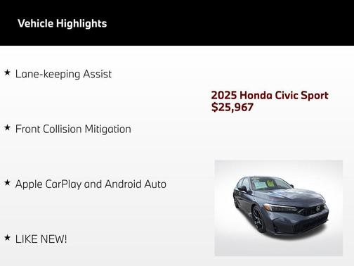 Boost Blue Pearl 2025 Honda Civic Sport