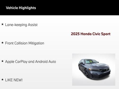 Boost Blue Pearl 2025 Honda Civic Sport